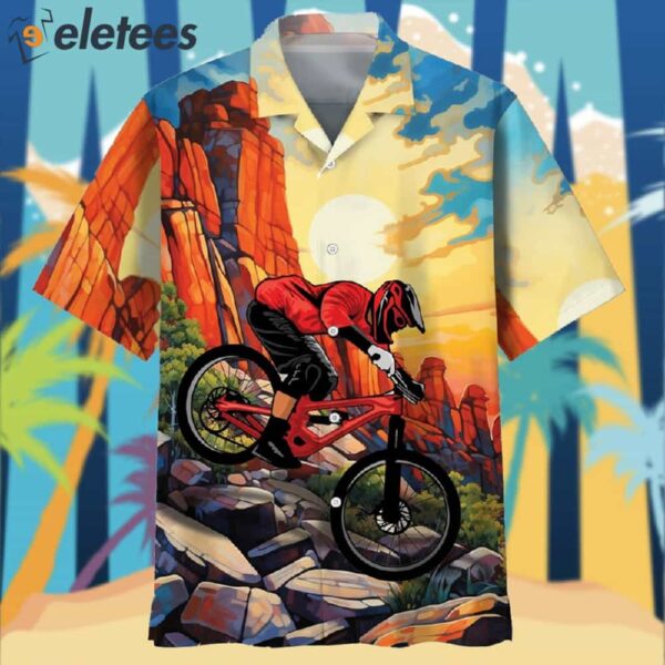 Down Hill With Mountain Bike Hawaiian Shirt