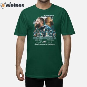 Eagles Jason Kelce 2011-2023 And Fletcher Cox 2012-2023 Thank You For The Memories Shirt