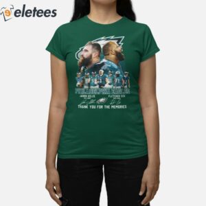 Eagles Jason Kelce 2011 2023 And Fletcher Cox 2012 2023 Thank You For The Memories Shirt 2