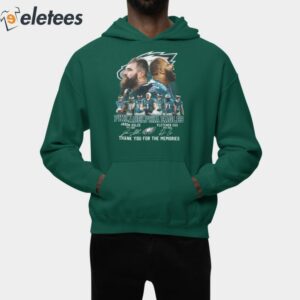 Eagles Jason Kelce 2011 2023 And Fletcher Cox 2012 2023 Thank You For The Memories Shirt 3