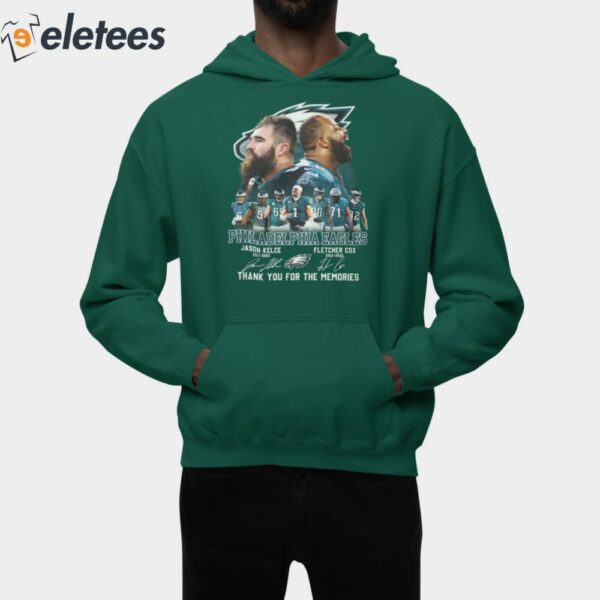 Eagles Jason Kelce 2011-2023 And Fletcher Cox 2012-2023 Thank You For The Memories Shirt