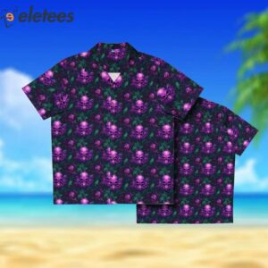 Eldritch Shadows Spooky Horror Mens Tropical Monster Aloha Shirt 2