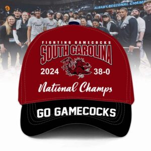 Fighting Gamecocks South Carolina 2024 38 0 National Champs Go Gamecocks 3D Cap