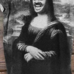 Funny Mona Lisa Art Pattern Print T shirt1