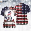 Gnome American Flag Flower Shirt