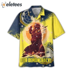 Helldivers Democracy Justice And Peace Hawaiian Shirt1