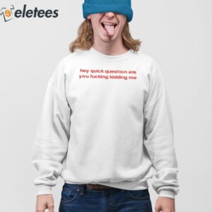 Hey Quick Question Are You Fucking Kidding Me Shirt 3