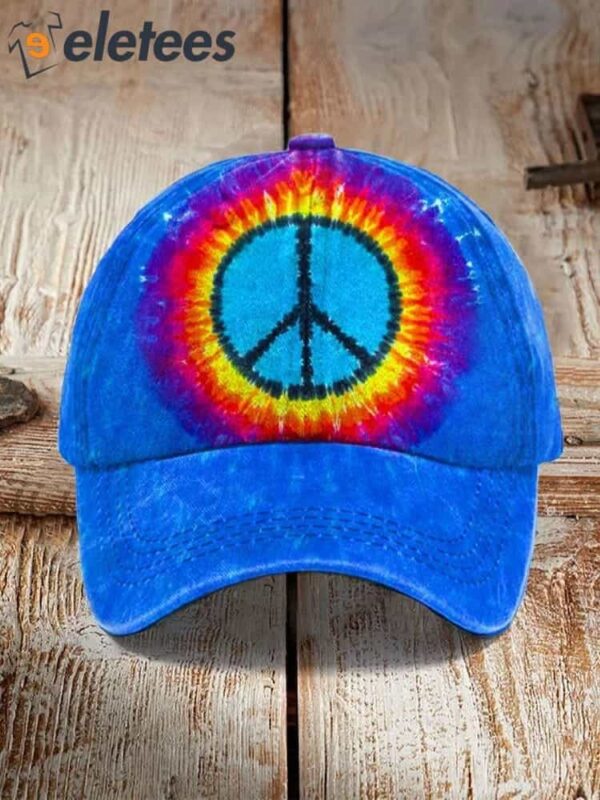 Hippie Tie Dye Print Hat