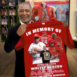 In Memory Of April 15 2024 Whitey Herzog Cardinals Thank You For The Memories Shirt 1