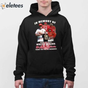 In Memory Of April 15 2024 Whitey Herzog Cardinals Thank You For The Memories Shirt 5