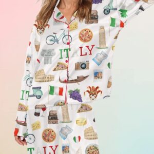 Italy Roma Travel Long Sleeve Pajama Set