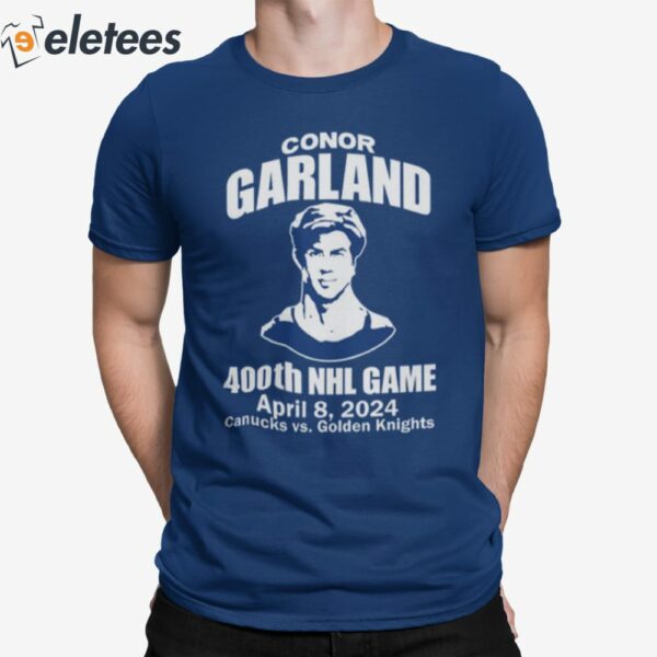 Jt Miller Conor Garland 400Th Nhl Game Shirt