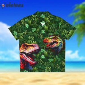 Jurassic Jungle Adventure Dinosaur Inspired Hawaiian Aloha Shirt 2