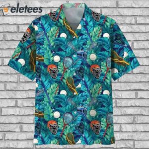 Lacrosse Tropical Leaves Hawaiian Shirt1