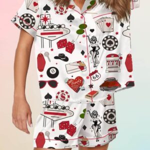 Las Vegas Dice Martini Casino Pajama Set