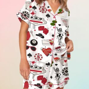 Las Vegas Dice Martini Casino Pajama Set1