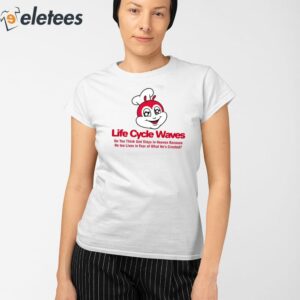 Life Cycle Waves Do You Think God Stays In Heaven Because He Too Lives In Fear Of What Hes Created Shirt 2