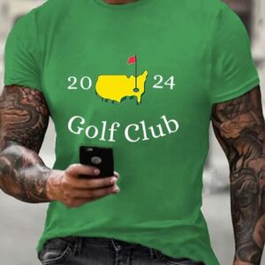 Mens Augusta Golf Club Masters2024 Golf Lovers Fans Casual Tee