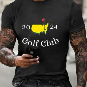 Mens Augusta Golf Club Masters2024 Golf Lovers Fans Casual Tee1