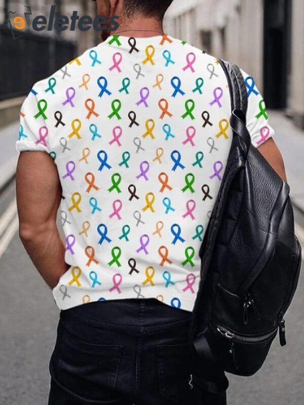 Men’s Cancer Sucks In Every Color Print T-Shirt