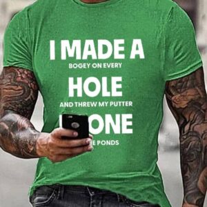 Mens Masters Tournament 2024 Champion Funny Golf Lover I Made A Hole In One Casual Tee