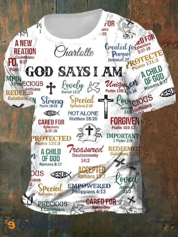 Men’s What God Says About You Cross Print Tee