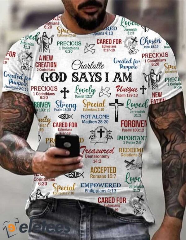 Men’s What God Says About You Cross Print Tee