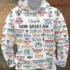 Men’s What God Says About You Printed Hooded Sweatshirt