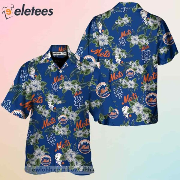 Mets Flowery Aloha Summer Beach Hawaiian Shirt