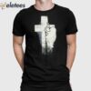 NessaBarrett Who Is She Crucifix Distressed Shirt