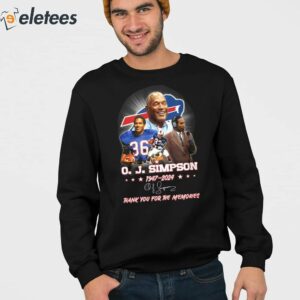 OJ Simpson 1947 2024 Thank You For The Memories Shirt