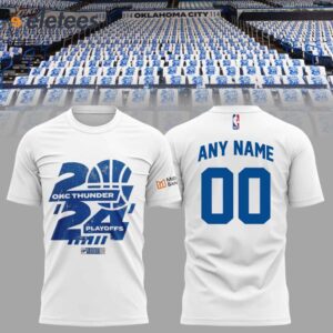 OKC THUNDER 2024 playoffs Custom Name shirt