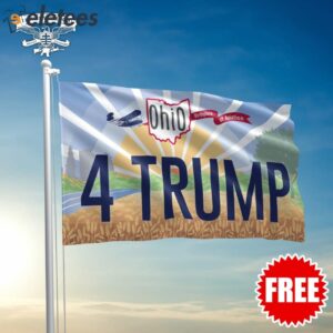 Ohio 4 Trump License Plate Flag