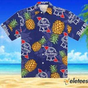 Pabst Blue Pineapple Hawaiian Shirt