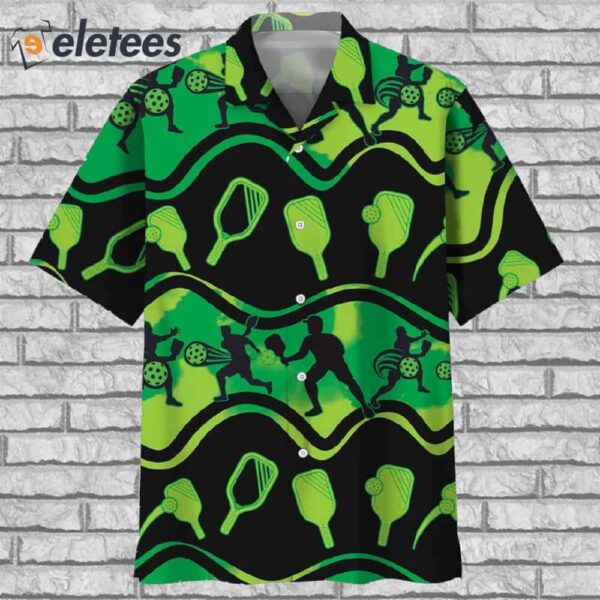 Pickleball Green Hawaiian Shirt