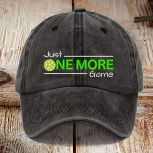 Pickleball Just One More Game printed hat