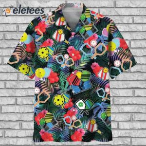Pickleball Tropical Colorful Hawaiian Shirt1