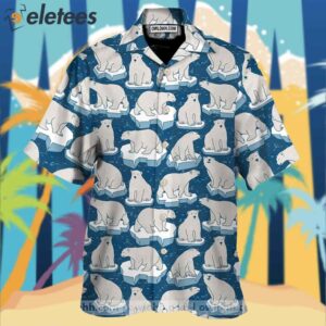 Polar Bear On Ice Pattern Hawaiian Shirt1