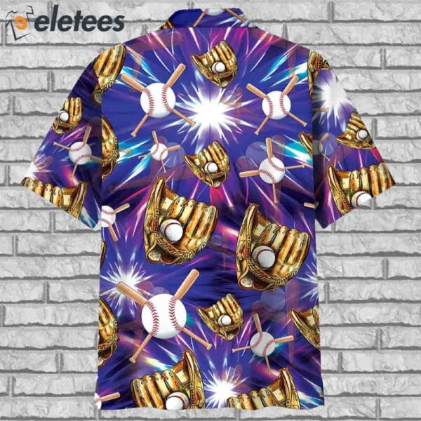 Purple Baseball Gloves Hawaiian Shirt