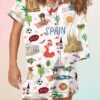 Spain Travel Watercolor Pajama Set