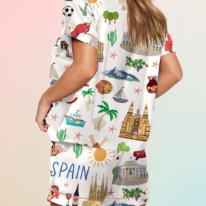 Spain Travel Watercolor Pajama Set3