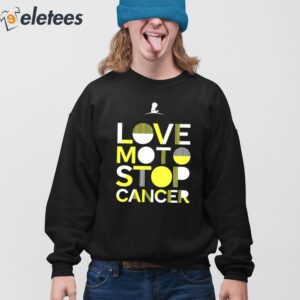 St Jude Love Moto Stop Cancer Shirt 3