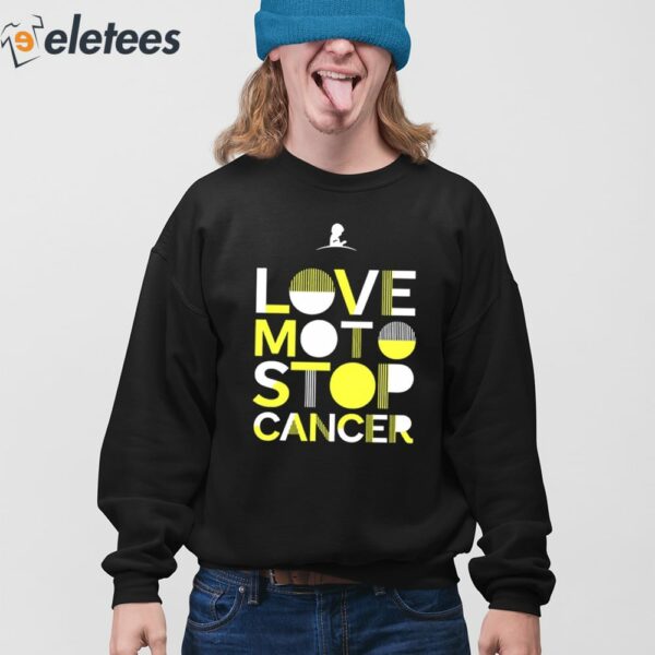 St. Jude Love Moto Stop Cancer Shirt