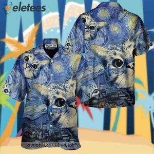 Starry Cats Hawaiian Shirt