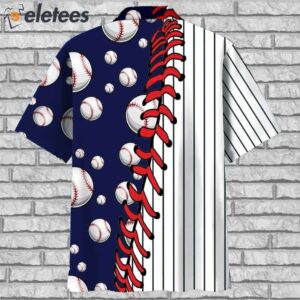 Stripes Baseball Hawaiian Shirt1