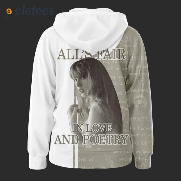 Taylor The Tortured Poets Department All’s Fair In Love And Poetry 3D Hoodie