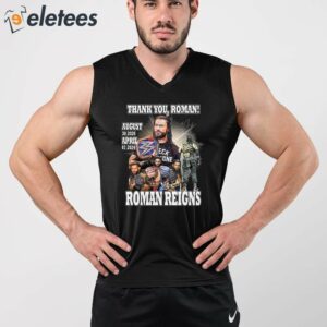 Thank You Roman Reigns August 30 2020 April 07 2024 Shirt 6