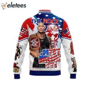 The Rock Just Bring It Baseball Jacket3