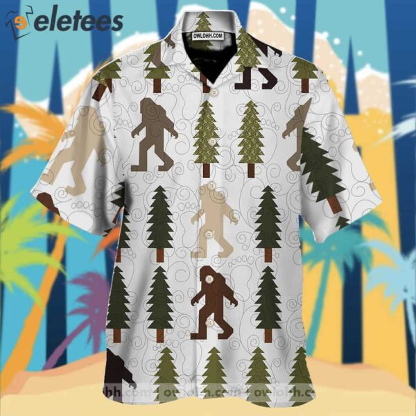 This Forest Is Home Of Bigfoot White Nice Design Hawaiian Shirt