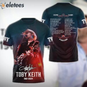 Toby Keith 30 Years Of Music 1961 2024 Signature Shirt